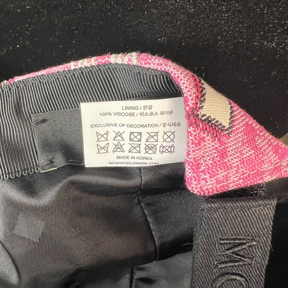 MCM NWT Pink & White Adjustable Cap Hat (A286) - Picture 8 of 8